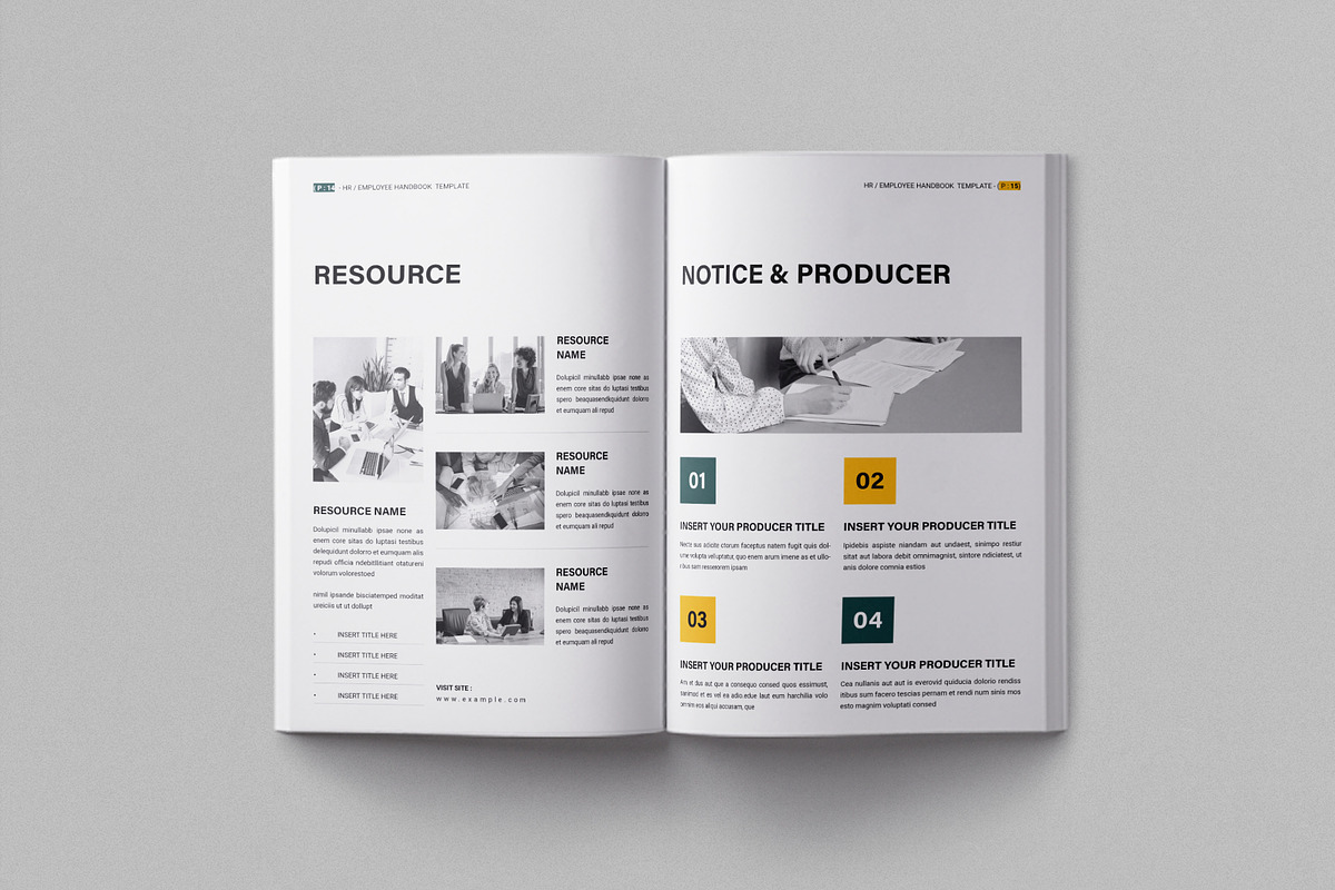 Employee Handbook - InDesign & Canva, a Brochure Template by Work-Envance (Photo 7 of 10)