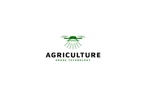 Agriculture drone simple logo