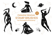 Celestial Woman Procreate Brushes, a Brush Add-On by NinaFedorova (Thumbnail 1 of 5)