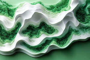 Abstract green landscape design with, a Photo by Tanuart