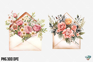 Vintage Envelope Flowers