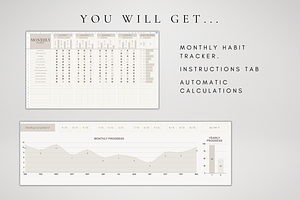 Digital Monthly Habit Tracker