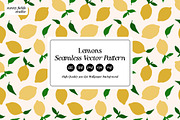 Lemon Seamless Vector Pattern, a Pattern Graphic by Sunny Fields Studio (Thumbnail 1 of 10)