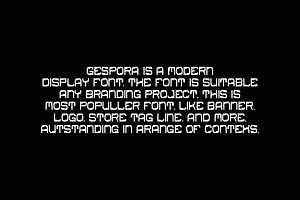 Gespora - Space & Tech Font