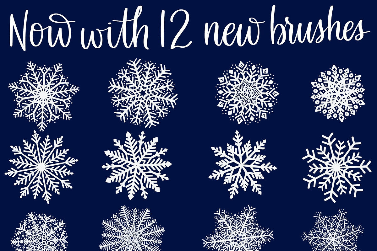 Snowflake Procreate Stamp Brushes preview 8