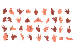 Cartoon hands language. Hand, an Illustration by Stock-Smart-Start