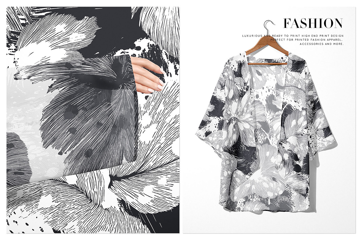 Mono Chic Abstract Floral Pattern, a Pattern Graphic by TSTUDIO (Photo 8 of 14)