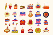Piece of Cake Birthday Cake Clipart, a Decorative Illustration by Olia (Thumbnail 4 of 19)
