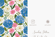 Blue Hydrangea Seamless Pattern PNG, a Pattern Graphic by Pati Charm Studio (Thumbnail 5 of 6)