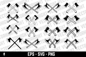 Set of crossed axes, an Object Illustration by Vectorhight