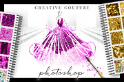 Glittery Styles Bundle Photoshop Ps, a Layer Style Add-On by Creators Couture (Thumbnail 1 of 5)