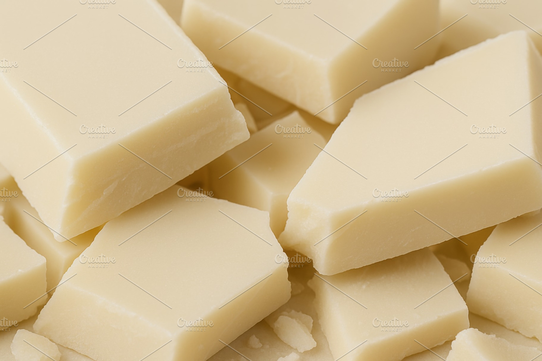 White chocolate blocks overlapping,, a Photo by Dvoevnore photos