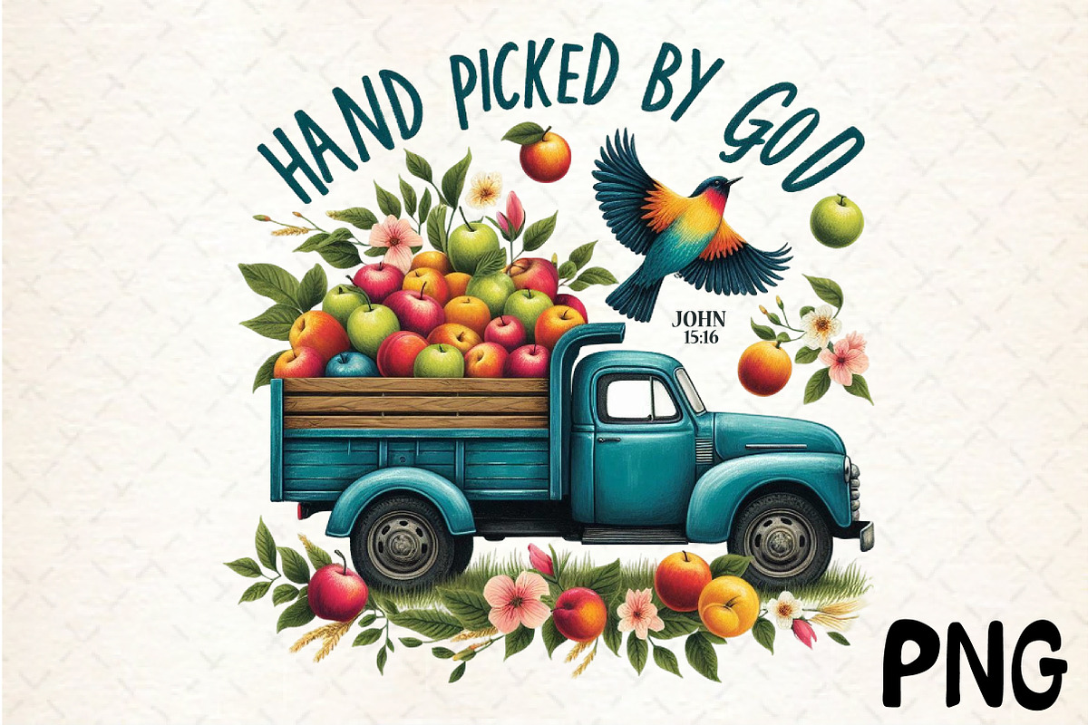 Hand Picked By God Sublimation, an Illustration by Rose Art (Photo 1 of 5)