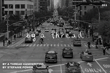 by a thread handwriting | Font