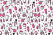 Makeup & Cosmetics Seamless Patterns, a Pattern Graphic by Krolja (Thumbnail 3 of 5)
