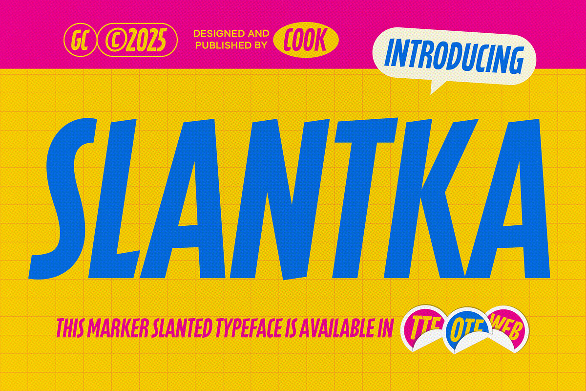 Slantka, a Sans Serif Font by graphicook (Photo 1 of 10)