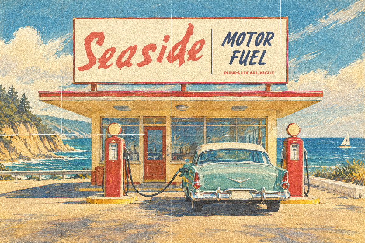 Golden Mileage - Brush Font, a Script Font by Rillatype Studio (Photo 3 of 9)
