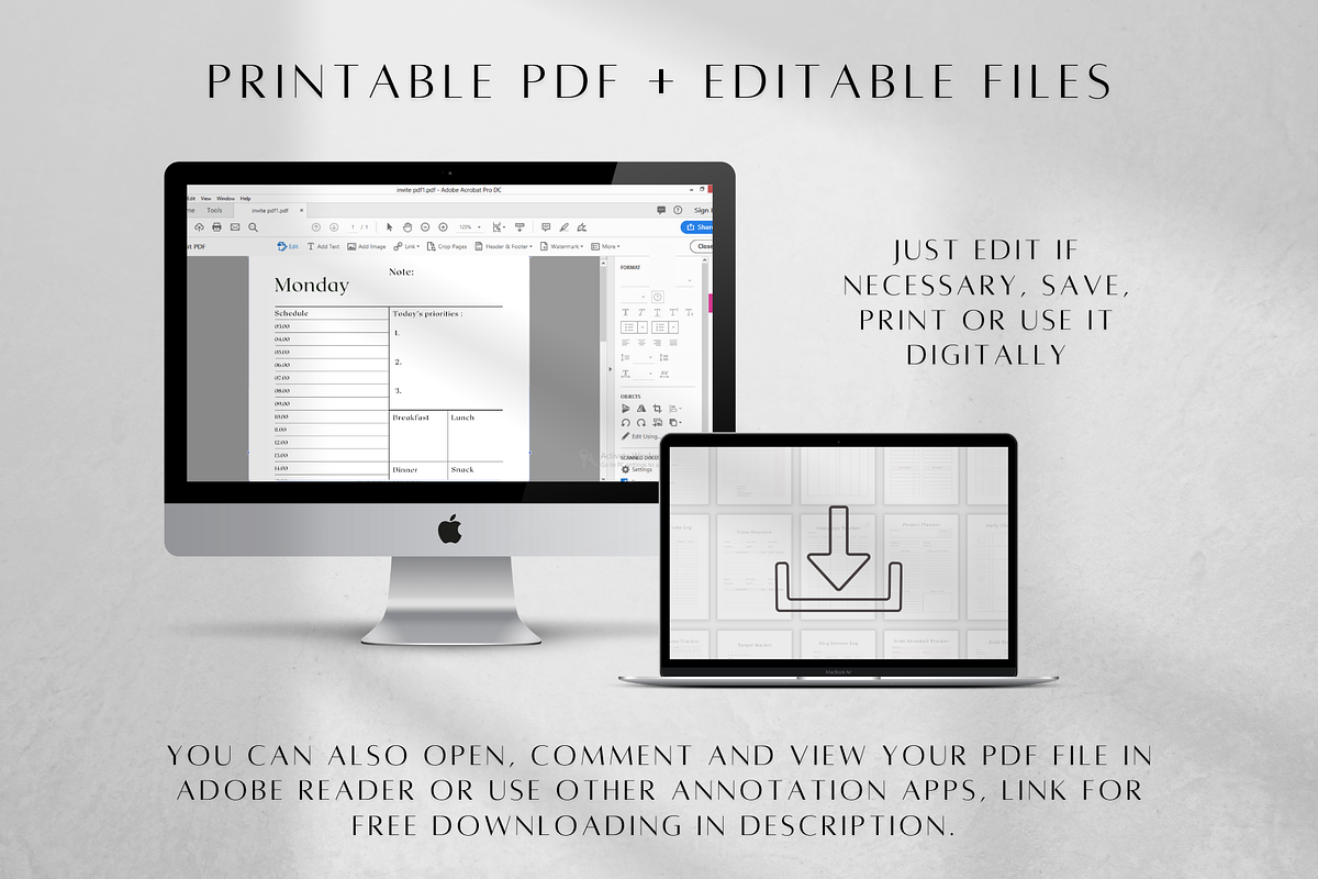 Digital Monthly Schedule Tracker, a Print Template by BRANDcontent (Photo 5 of 6)