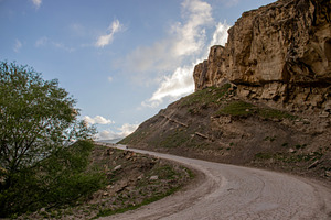 Turn in the road in the mountains., a Nature Photo by Schreibikus