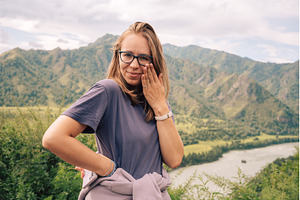 Woman at the river Katun, a Person Photo by Jan Jack Russo Media