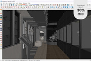 Sketchup - 3D Model Gallery Design, an Architecture 3D Model by AIM DESIGN STUDIO (Thumbnail 5 of 6)