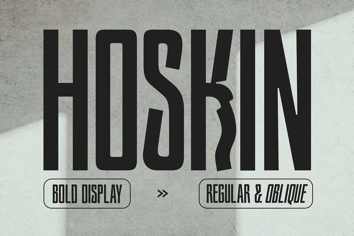 Hoskin - Condensed Sans Serif Fonts, a Sans Serif Font by Surplus Type Co (Photo 1 of 9)