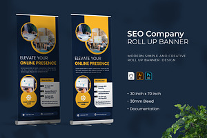 SEO Company - Roll Up Banner, a Print Template by VUNIRA