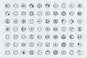 Outline circular world flags, an Outline Icon by Xinh Studio (Thumbnail 2 of 4)