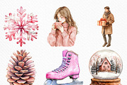 Blush Winter Clipart, an Illustration by Craft Nest (Thumbnail 4 of 6)