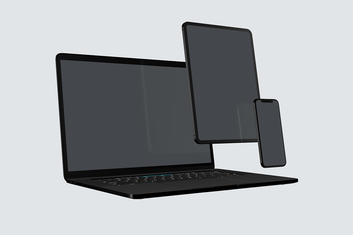 Black Devices Mockup Set, an iPhone Mockup by Seven Lights (Photo 16 of 20)