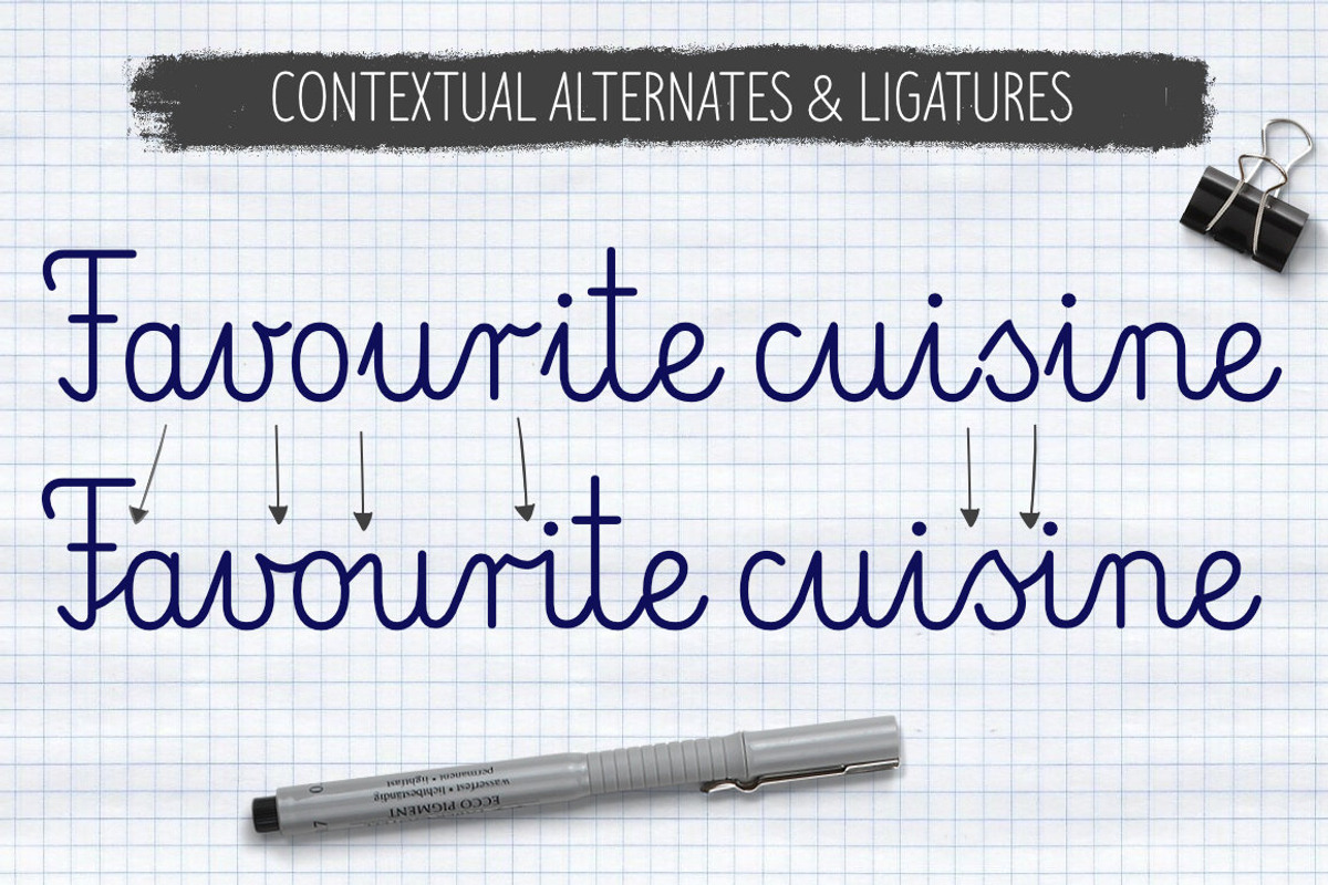 Elementarz Pro, a Script Font by Leitmotif (Photo 2 of 6)