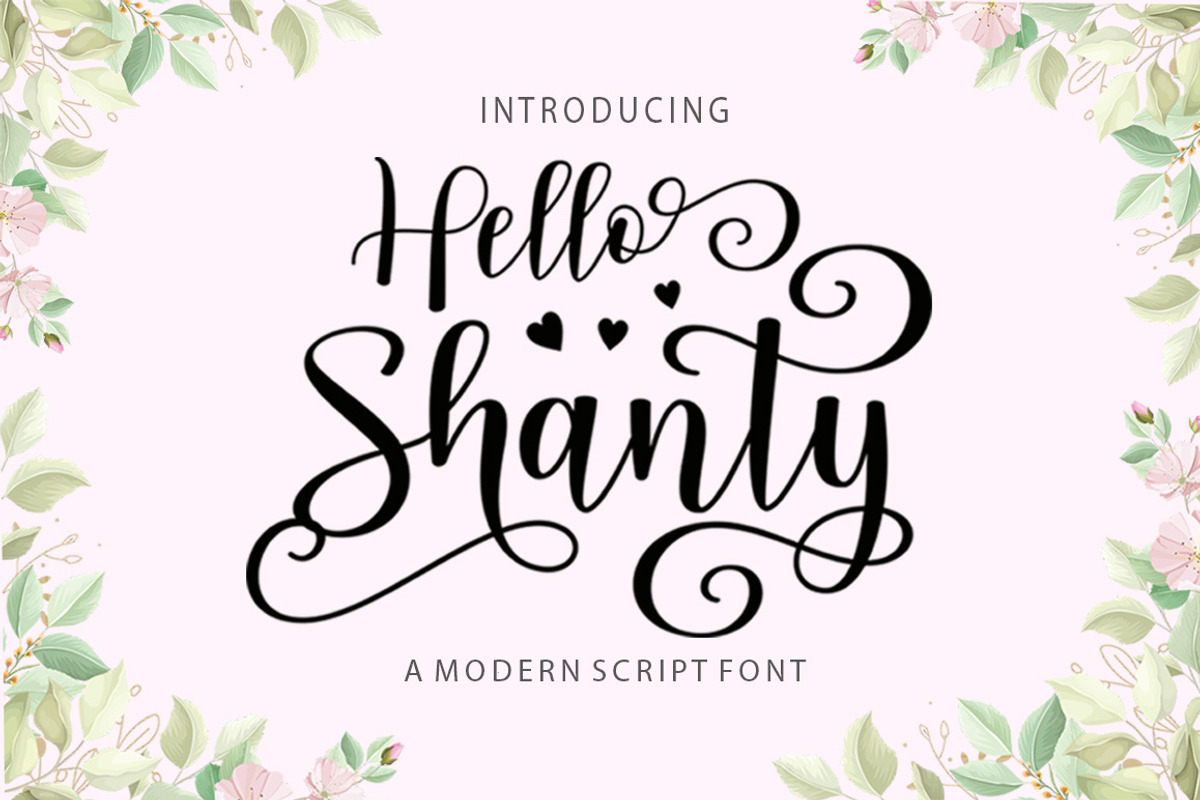 Hello Shanty, a Script Font by Adam Azura (Photo 1 of 8)