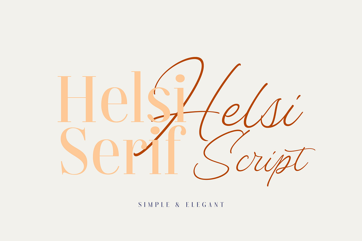 Helsi - Font Duo Script & Serif preview 2