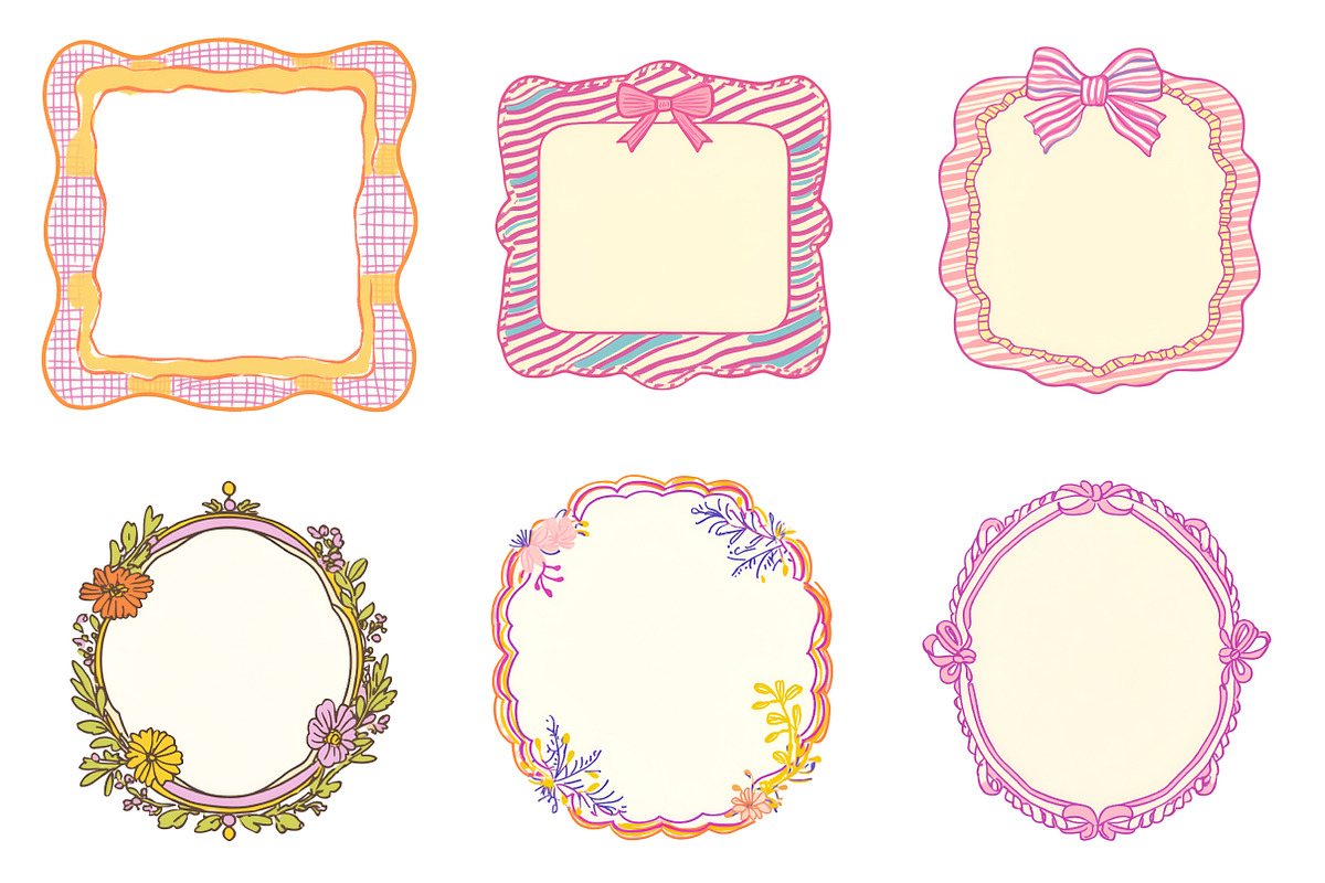 Summer Frames With Bow Ribbon PNG, an Illustration by SinaCreation (Photo 4 of 9)