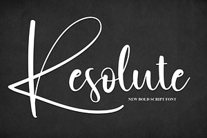 Resolute Script Font