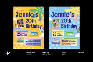 Playful Birthday Invitation, an Invitation Template by Neermana