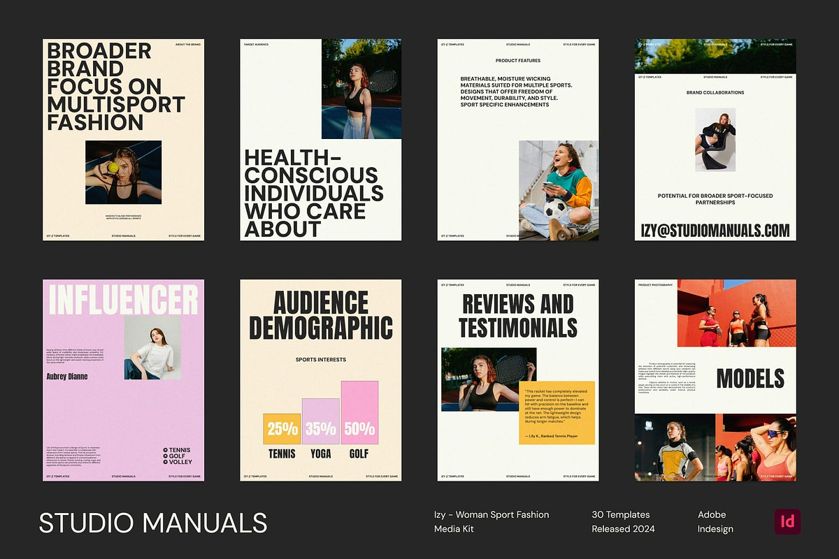 IZY - Woman Sport Fashion Media Kit, a Social Media Template by Studio Manuals (Photo 3 of 8)