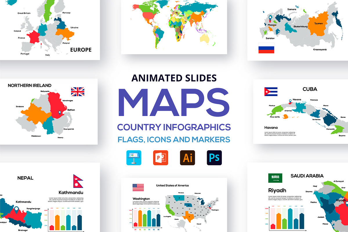 Animated Maps of Countries