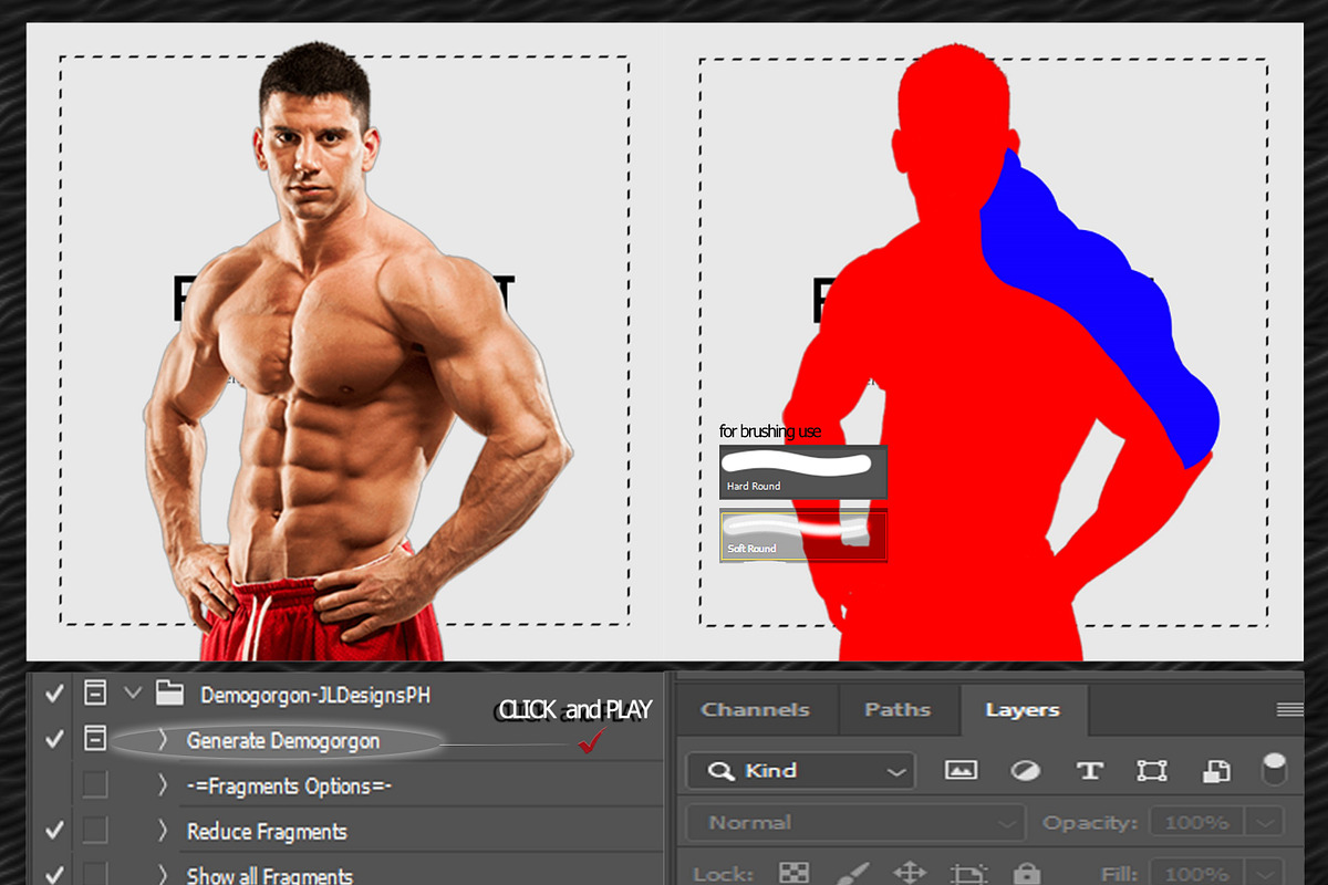 Demogorgon Photoshop Action, an Action Add-On by JLDesignsPH (Photo 2 of 7)