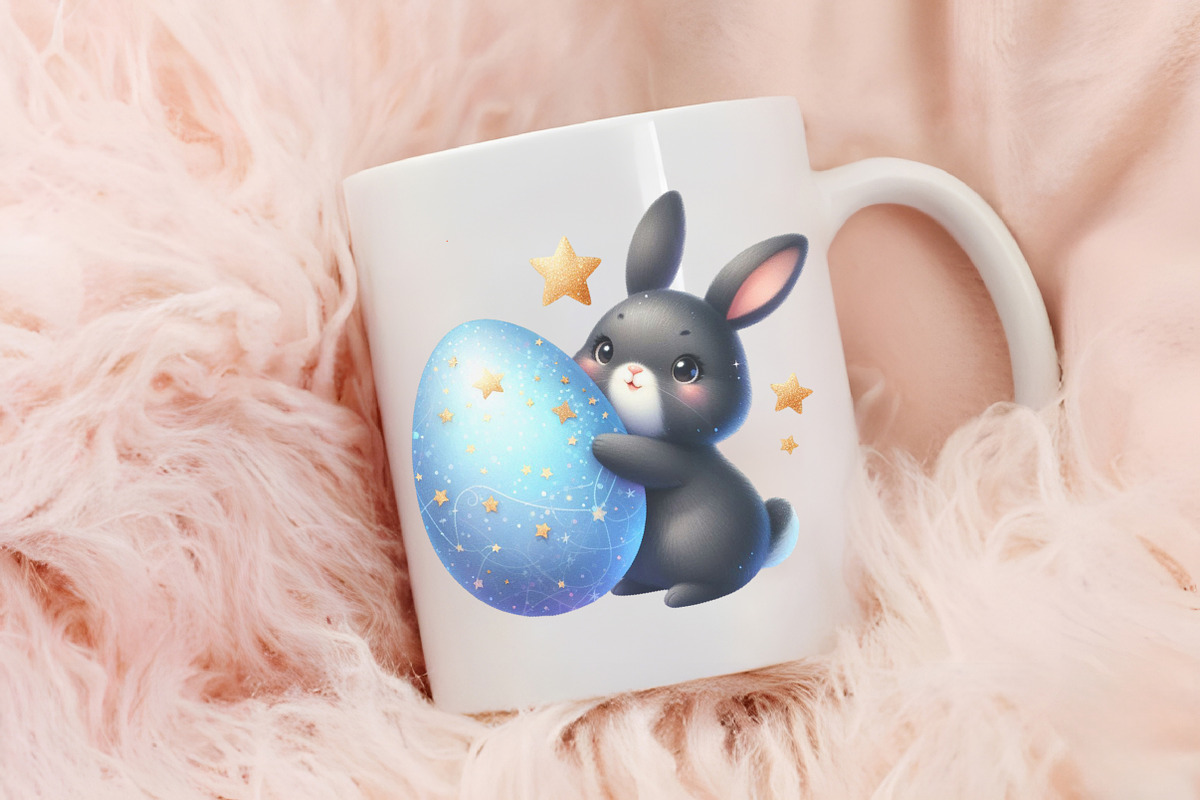 Cute Black Easter Bunny Clipart, a Seasonal Illustration by RobertsArt (Photo 4 of 7)