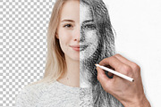 Photoshop sketch effects, a Pens & Pencil Mockup by Twin Design (Thumbnail 5 of 5)