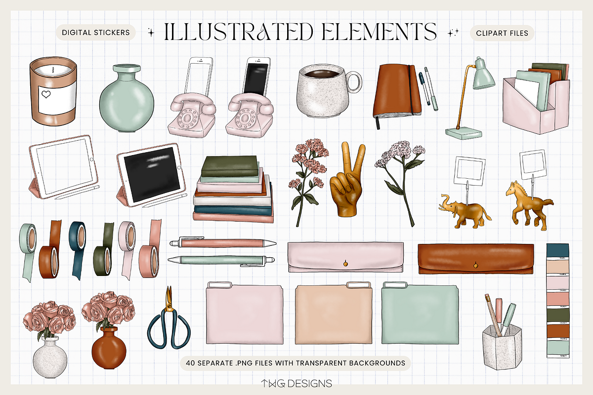 Girlboss Fashion Girl Clip Art, an Illustration by TWG Designs (Photo 2 of 3)