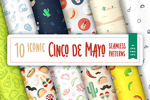 Iconic Cinco DeMayo Seamless Pattern