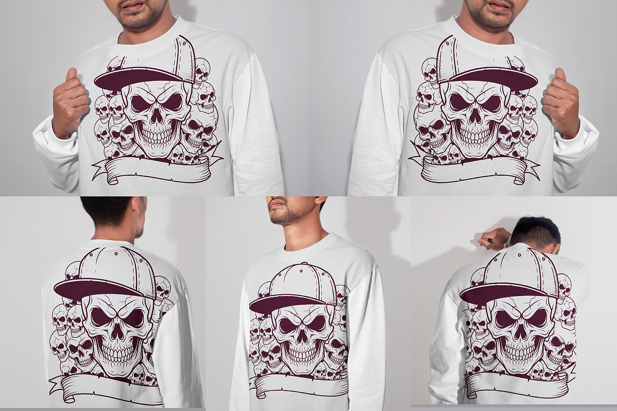 Skull Cap T-Shirt Design, an Object Illustration by Ahluva Studio (Photo 1 of 5)