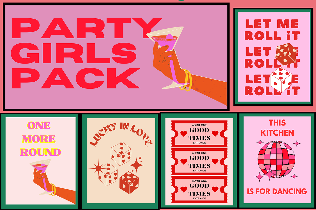 Lucky Girl's Vegas-Style Party Pack, a Decorative Illustration by Saint aury Studio (Photo 1 of 10)