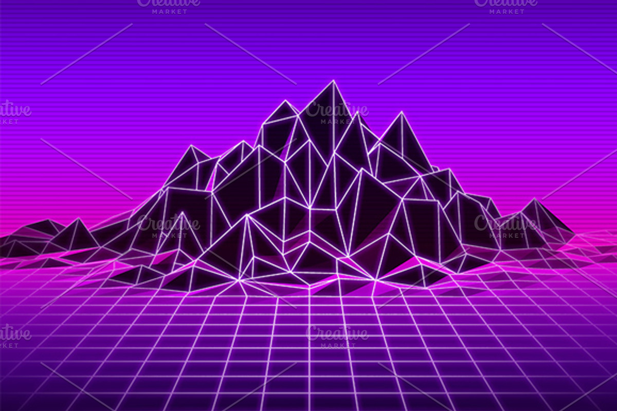 80s retro style background, a Texture Graphic by Toocha design