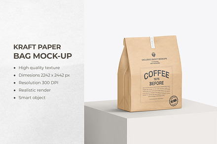 Kraft Paper Bag Mockup Packaging