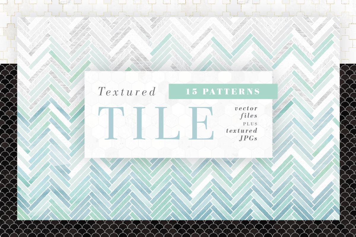 Textured Tile Patterns, a Pattern Graphic by Anugraha Design (Photo 1 of 7)