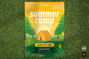 Summer Camp Flyer, a Flyer Template by Aarley Kaiven
