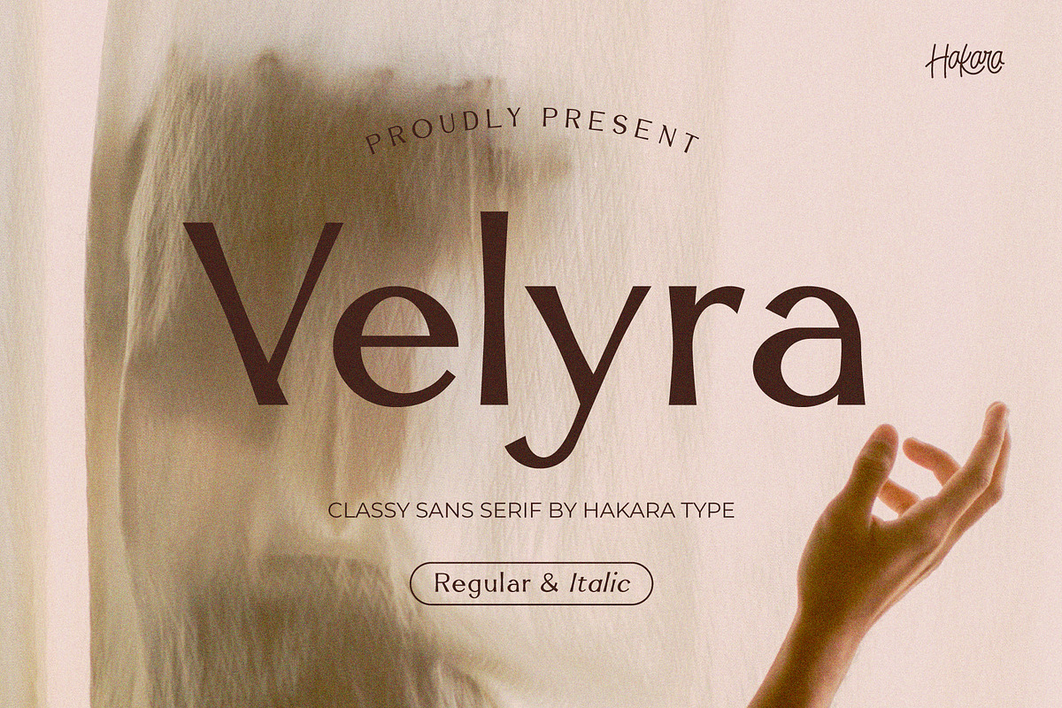 Velyra - Modern Sans Serif, a Sans Serif Font by Hakara Type (Photo 1 of 11)